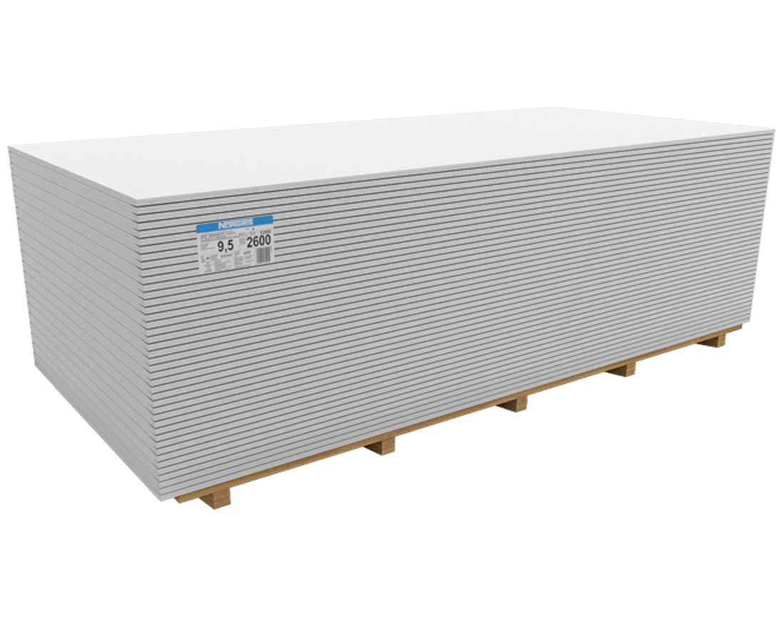 NORGIPS gipszkarton lemez, normál, 9,5 mm és 12,5 mm vastag